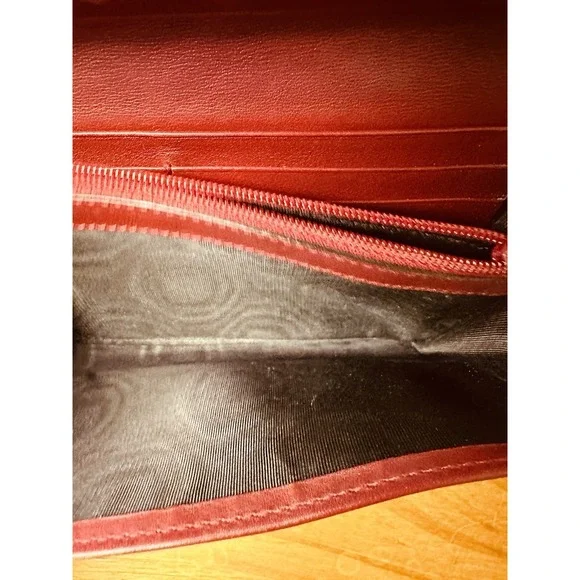 Auth Gucci Wallet Micro Guccissima Continental Flap Leather Wallet 449396 Red - Picture 12 of 16